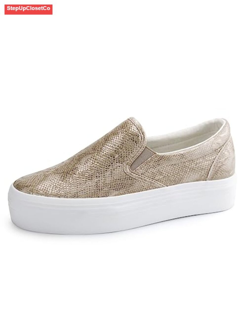 JABASIC Women Slip-On Platform Loafers Faux Leather Comfort Casual